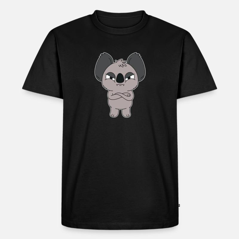 Wütender Koala - Männer Premium Bio T-Shirt - Schwarz