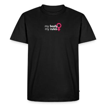 My Body My Rules Féminisme Féministe Féministe - T-shirt Premium bio Homme - noir - Devant - Nico (187cm)