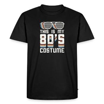 Cadeau des années 80, c'est mon cadeau de costume des années 80, fête des années 80 - T-shirt Premium bio Homme - noir - Devant - Nico (187cm)