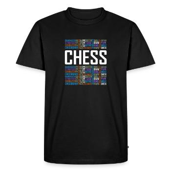 Chess Shirt, Chess Gifts, Chess - Men's Premium Organic T-Shirt - black - Front - Nico (187cm)