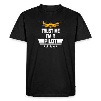 Drone drone pilot, drone quadcopter gift - Men's Premium Organic T-Shirt - black - Front - Nico (187cm)