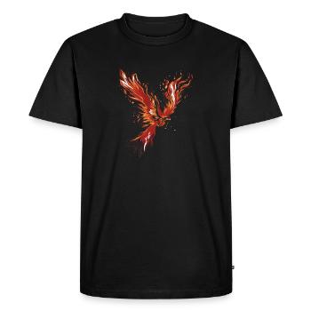 Burning Phoenix - Men's Premium Organic T-Shirt - black - Front - Nico (187cm)