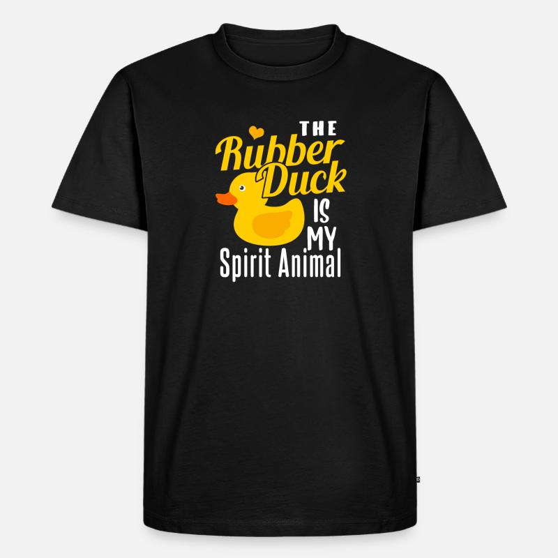 Gummiente Ente Geschenk - Männer Premium Bio T-Shirt - Schwarz