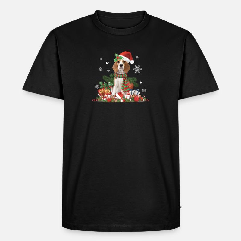 Noël Beagle - T-shirt Premium bio Homme - noir