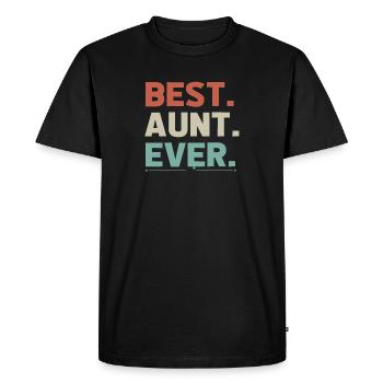 Best Aunt Ever, Aunt Gift, Aunt TShirt, Aunt Shirt - Men's Premium Organic T-Shirt - black - Front - Nico (187cm)
