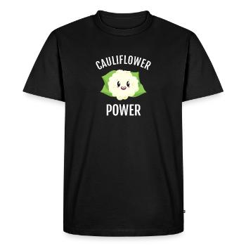 Puissance de chou-fleur - T-shirt Premium bio Homme - noir - Devant - Nico (187cm)
