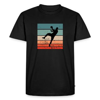 Handball joueur de handball lancer de handball - T-shirt Premium bio Homme - noir - Devant - Nico (187cm)