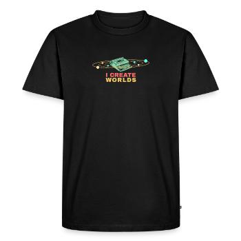 Auteur Scribe de l'espace extra-atmosphérique du système solaire - T-shirt Premium bio Homme - noir - Devant - Nico (187cm)
