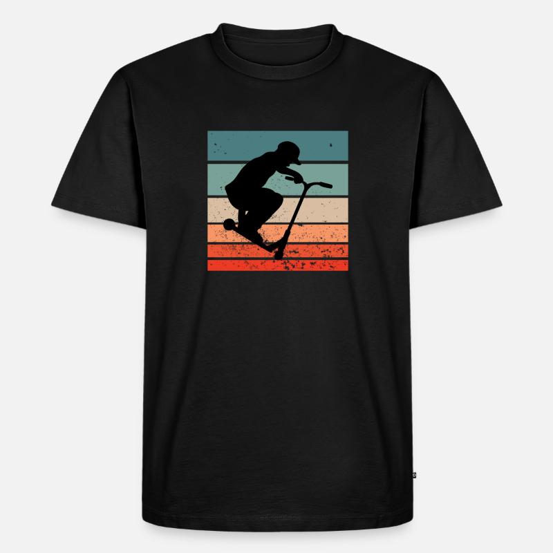 Scooter Roller Skater Tricks - Männer Premium Bio T-Shirt - Schwarz
