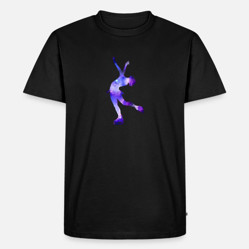 Eiskunstlauf Geschenk Eiskunstläufer Mädchen - Männer Premium Bio T-Shirt - Schwarz