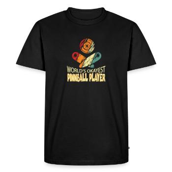 Le meilleur du monde de flipper drôle - T-shirt Premium bio Homme - noir - Devant - Nico (187cm)