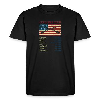 Visite de la guerre civile - reconstitution de la guerre civile - T-shirt Premium bio Homme - noir - Devant - Nico (187cm)