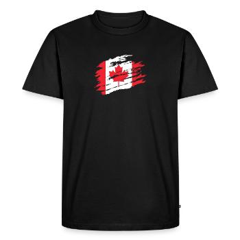 Canadian Flag Canada Soccer Handball Ice Hockey - T-shirt Premium bio Homme - noir - Devant - Nico (187cm)