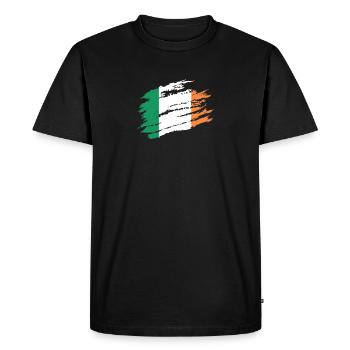 Irish Flag Ireland Football Rugby Cricket St. - T-shirt Premium bio Homme - noir - Devant - Nico (187cm)
