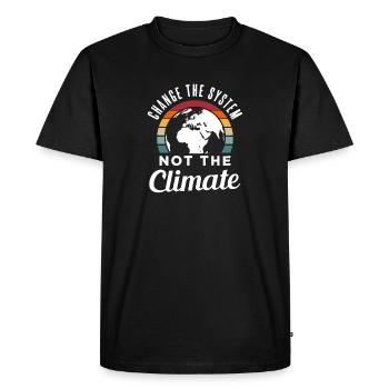 Protection de l'environnement cadeau de protection du climat - T-shirt Premium bio Homme - noir - Devant - Nico (187cm)
