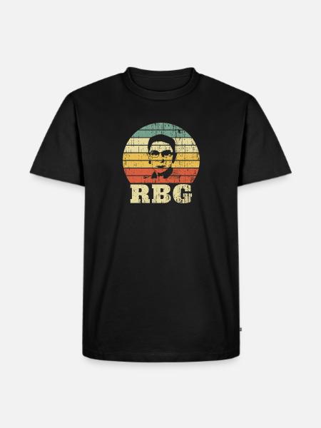RBG Ruth Bader Ginsburg Tramonto in difficoltà - Maglietta ecologica premium da uomo - nero
