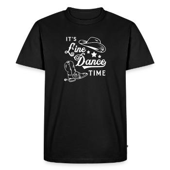 Its Line Dance Time Musique Country Cowboy Western - T-shirt Premium bio Homme - noir - Devant - Nico (187cm)