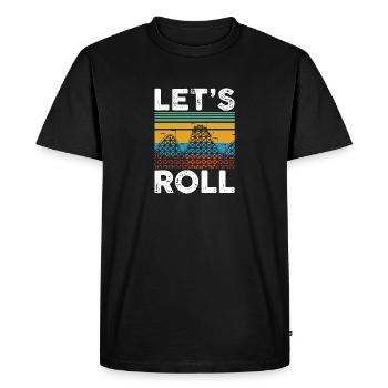Roller Coaster Lets Roll Thrillseeker Amusement - T-shirt Premium bio Homme - noir - Devant - Nico (187cm)