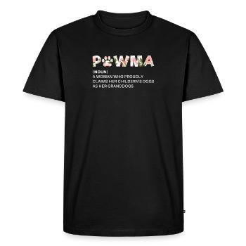 Pawma Definition Shirt Mother Mama Dog Paw - Men's Premium Organic T-Shirt - black - Front - Nico (187cm)