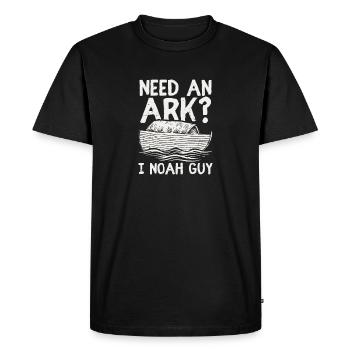 Need an Ark? I Noah Guy Funny Christian Gift - Men's Premium Organic T-Shirt - black - Front - Nico (187cm)