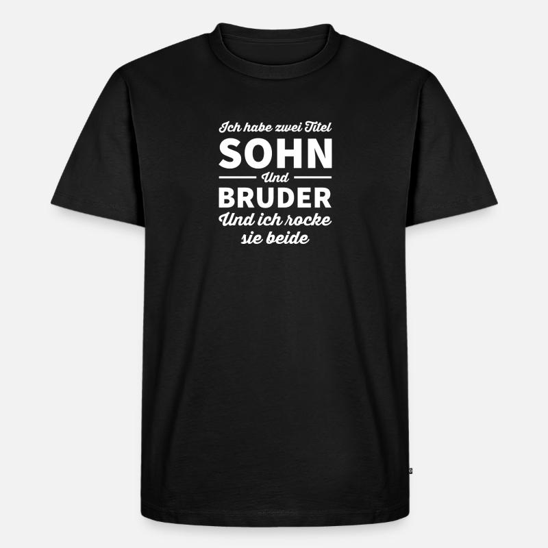 Bruder - Männer Premium Bio T-Shirt - Schwarz