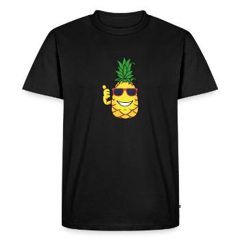 Ananas - T-shirt Premium bio Homme - noir - Devant - Nico (187cm)