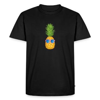 Ananas - T-shirt Premium bio Homme - noir - Devant - Nico (187cm)