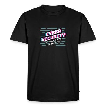 Cadeau pour programmeur hacker. Pirate drôle - T-shirt Premium bio Homme - noir - Devant - Nico (187cm)