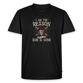 I Am Reason Why All The Rum Is Gone Gift Pirate - Men's Premium Organic T-Shirt - black - Front - Nico (187cm)