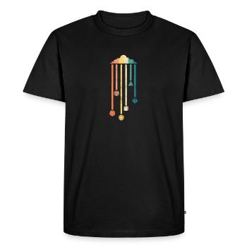 Tabletop Games Retro RPG Cloud D20 Dice Vintage - Männer Premium Bio T-Shirt - Schwarz - Vorne - Nico (187cm)