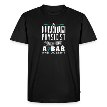 Physics Quantum Physicist Gift - Men's Premium Organic T-Shirt - black - Front - Nico (187cm)