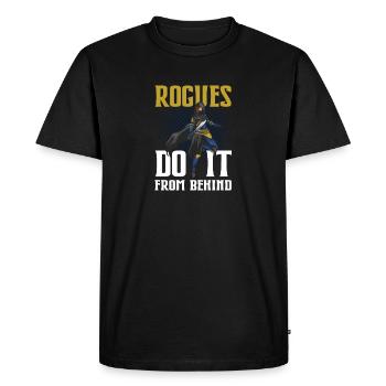 Tabletop Gaming Rogues Do It From Behind RPG Role - Männer Premium Bio T-Shirt - Schwarz - Vorne - Nico (187cm)