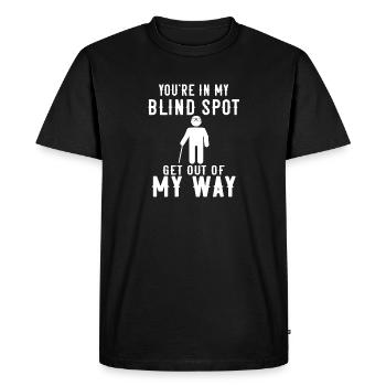 Blind Spot | Funny Humor Gifts for Blindness - Men's Premium Organic T-Shirt - black - Front - Nico (187cm)