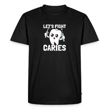 Assistant dentaire Caries Dentisterie Dentiste Étudiant - T-shirt Premium bio Homme - noir - Devant - Nico (187cm)