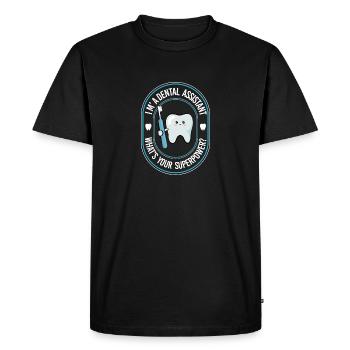 Assistant dentaire Dentisterie Dentiste Étudiant - T-shirt Premium bio Homme - noir - Devant - Nico (187cm)