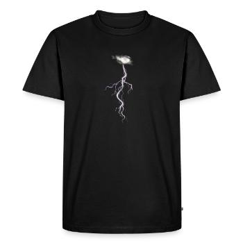 Lighting Gift Idea Lightning Bolt Graphic - Men's Premium Organic T-Shirt - black - Front - Nico (187cm)