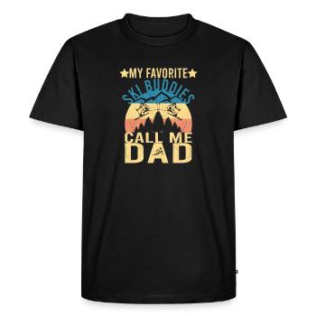 My Favorite Ski Buddies Call Me Dad Dad Skier - Men's Premium Organic T-Shirt - black - Front - Nico (187cm)