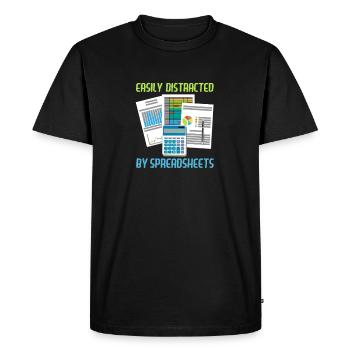 Accountant parking only accounting - Men's Premium Organic T-Shirt - black - Front - Nico (187cm)