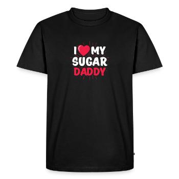 I Love My Sugar Daddy Dirty Sexy Kink BDSM Fetish - T-shirt Premium bio Homme - noir - Devant - Nico (187cm)