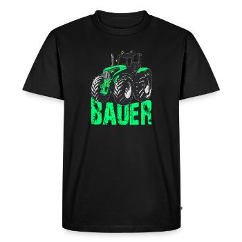 Fermier - T-shirt Premium bio Homme - noir - Devant - Nico (187cm)