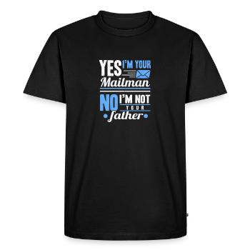 Postier Yes I'm Your Mailman Postman Mail - T-shirt Premium bio Homme - noir - Devant - Nico (187cm)