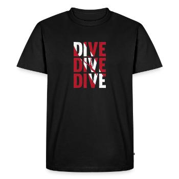 Dive Underwater Scuba Diving Flag Scuba Diver Gift - Men's Premium Organic T-Shirt - black - Front - Nico (187cm)