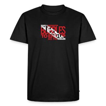 Scuba Diving Gift Underwater Bubbles Dive Flag - Men's Premium Organic T-Shirt - black - Front - Nico (187cm)