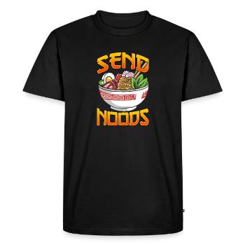 Funny Send Noods Noodle Pun Anime Gaming Pho Ramen - T-shirt Premium bio Homme - noir - Devant - Nico (187cm)