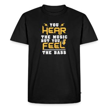 Cadeau de sensation de basse électrique de guitare basse - T-shirt Premium bio Homme - noir - Devant - Nico (187cm)
