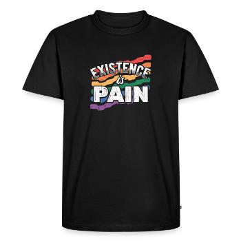 Douleur existentialistes bouddhistes vie vide - T-shirt Premium bio Homme - noir - Devant - Nico (187cm)