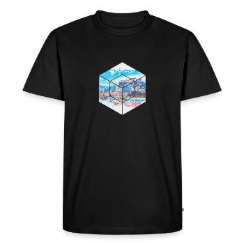 Salzbourg est connue pour ses Mozartkugeln - T-shirt Premium bio Homme - noir - Devant - Nico (187cm)