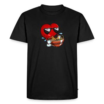 Valentines Day Boys Ramen Japonais - T-shirt Premium bio Homme - noir - Devant - Nico (187cm)