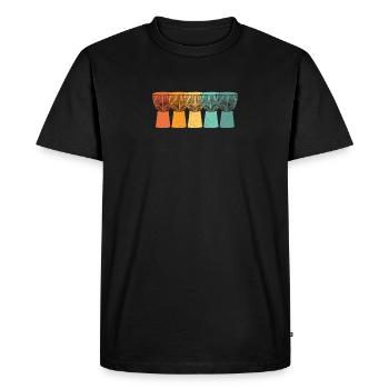 Djembe African Drums Vintage Retro Style - Men's Premium Organic T-Shirt - black - Front - Nico (187cm)