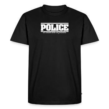 police - T-shirt Premium bio Homme - noir - Devant - Nico (187cm)